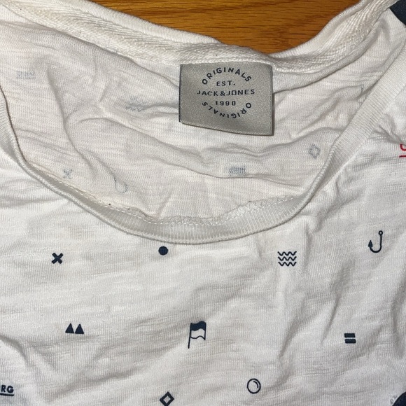 Jack and jones white patterned men’s shirt - Picture 3 of 3